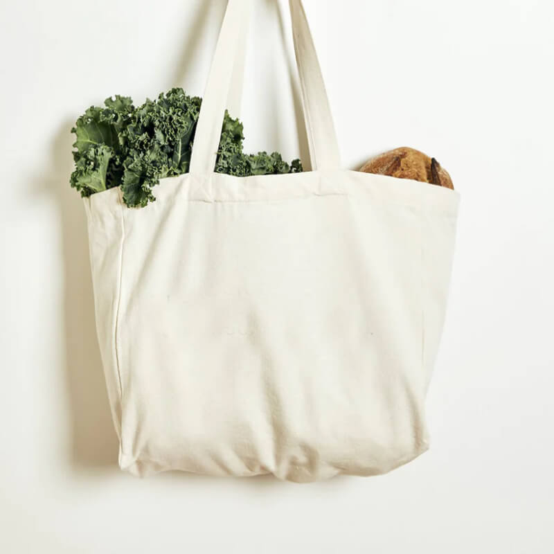 Calico Cotton Canvas Grocery Shopping Tote Bag2